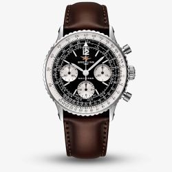 Breitling Mens Navitimer B09 Black Chronograph Dial Strap Watch AB0950211B1X1