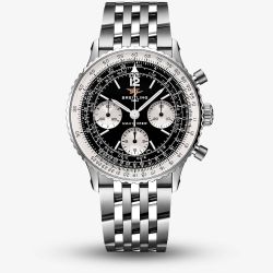 Breitling Mens Navitimer B09 Black Chronograph Dial Bracelet Watch AB0950211B1A1
