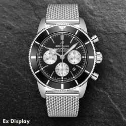 Ex-Display Breitling Mens Superocean Heritage II B01 Chronograph Black Bracelet Watch AB0162121B1A1