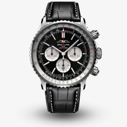 Breitling Mens Navitimer B01 Black Chronograph 46 Watch AB0137211B1P1