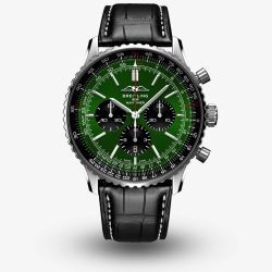 Breitling Mens Navitimer B01 Green Chronograph 46 Watch AB0137241L1P1