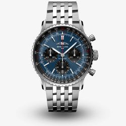 Breitling Mens Navitimer B01 Blue Chronograph 41 Watch AB0139241C1A1
