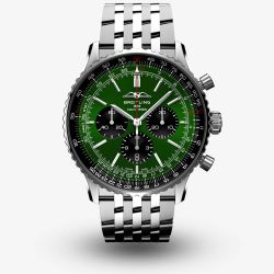 Breitling Mens Navitimer Green Dial Watch AB0137241L1A1