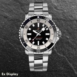 Ex-Display Breitling Mens Superocean Automatic 42 Black Dial & Stainless Steel Strap Watch A17375211B1A1