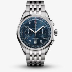 Breitling Mens Premier B01 Chronograph Blue Dial Watch AB0145171C1A1