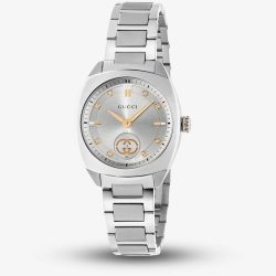 Gucci Interlocking Diamond & Silver Watch YA142510