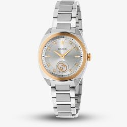 Gucci Ladies Interlocking Two Colour Bracelet Watch YA142514