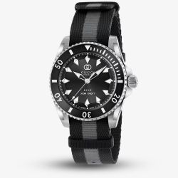 Gucci Mens Dive Automatic Black Fabric Strap Watch YA136365