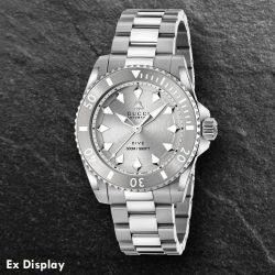 Ex-Display Gucci Dive Silver Dial Watch YA136354