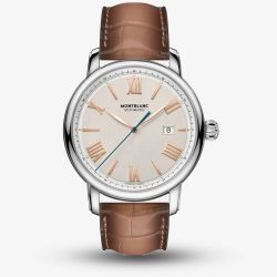 Montblanc Mens Legacy 43mm Brown Strap Watch 126104