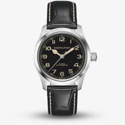 Hamilton Khaki Field Murph Black Leather Watch H70405730