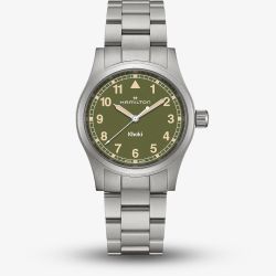 Hamilton Mens Khaki Field Quartz 38mm Green Dial Watch H69401160