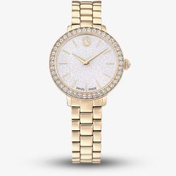 Swarovski Ladies Matrix Golden Silver Dial Bracelet Watch 5715026