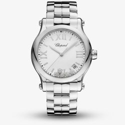 Chopard Happy Sport Silver Diamond Bracelet Watch 278582-3002