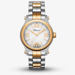 Chopard Happy Sport Silver and Rose-Gold Diamond Watch 278590-6002