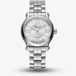 Chopard Ladies Happy Sport Silver Bracelet Watch 278608-3002