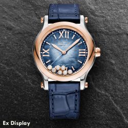 Ex-Display Chopard Ladies Happy Sport Blue Dial Watch 278578-6003