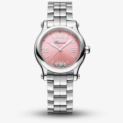 Chopard Ladies Happy Sport Pink Dial Watch 278590-3012