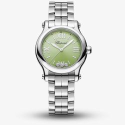 Chopard Ladies Happy Sport Green Dial Watch 278590-3013