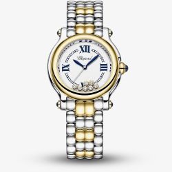 Chopard Ladies Happy Sport The First 33mm Two Tone Bracelet Watch 278640-4001