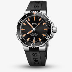Oris Mens Aquis Date Black Rubber Strap Watch 01 733 7730 4159-07 4 24 64EB