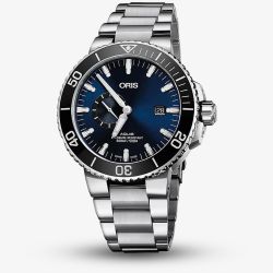 Oris Mens Aquis Date Small Second Bracelet Watch 01 743 7733 4135-07 8 24 05PEB