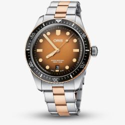 Oris Mens Diver Sixty-Five Bronze Dial Watch 01 733 7707 4356-07 8 20 17