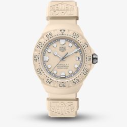 TAG Heuer Limited Edition Formula 1 Solargraph Beige Rubber Strap Watch WBY1164.FT8114