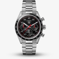 TAG Heuer Mens Carrera Chronograph Sport Black Dial Bracelet Watch CDB2110.BA0054