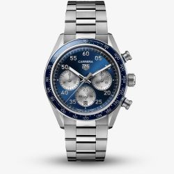 TAG Heuer Mens Carrera Chronograph Sport Blue Dial Bracelet Watch CDB2111.BA0054