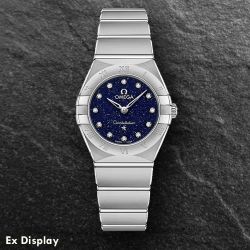 Ex-Display OMEGA Ladies Constellation Manhattan Blue Diamond Dial Bracelet Watch 131.10.25.60.53.001