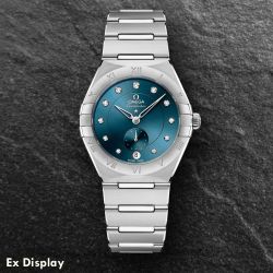 Ex-Display OMEGA Ladies Constellation Night Sky Blue Bracelet Watch 131.10.34.20.53.001