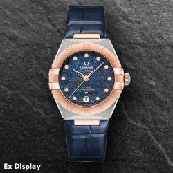 Ex-Display OMEGA Ladies Constellation Co-Axial Master Diamond Set Aventurine Chronometer Watch 131.23.29.20.99.003