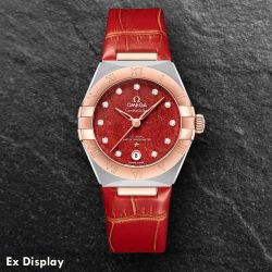 Ex-Display OMEGA Ladies Constellation Diamond Set Red Watch 131.23.29.20.99.002