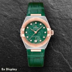 Ex-Display OMEGA Ladies Constellation Diamond Set Aventurine Green Watch 131.23.29.20.99.001