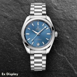 Ex-Display OMEGA Ladies Seamaster Aqua Terra 150m Blue Chronometer Watch 220.10.34.20.03.002