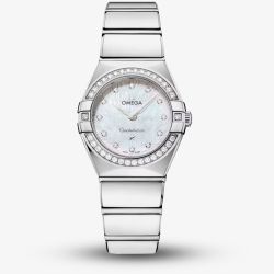 OMEGA Constellation Silver Mother Of Pearl Diamond Watch 131.15.25.60.55.002