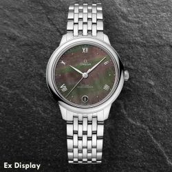 Ex-Display OMEGA De Ville Ladies Prestige Grey Mother Of Pearl Dial Watch 434.10.34.20.07.001