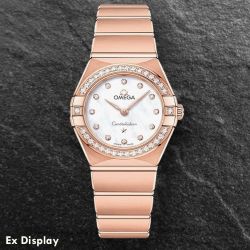 Ex-Display OMEGA Ladies Constellation 18ct Rose Gold Mother Of Pearl Dial Watch 131.55.25.60.55.001