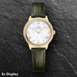 Ex-Display OMEGA Ladies De Ville Prestige 18ct Yellow Gold Diamond Watch 434.58.28.60.55.002
