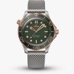 OMEGA Mens Seamaster Diver 300M Titanium Green Dial Watch 210.90.42.20.10.001