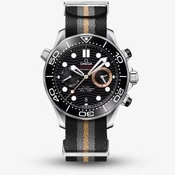 OMEGA Mens 007 First Light Seamaster Diver Nato Strap Watch 210.32.44.51.01.002