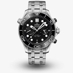 OMEGA Mens Seamaster Co-Axial Master Chronometer Chronograph Black Dial Watch 210.30.44.51.01.001