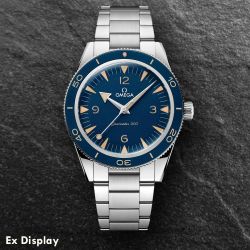 Ex-Display OMEGA Mens Seamaster 300 Blue Bracelet Watch 234.30.41.21.03.001