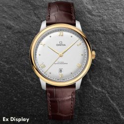 Ex-Display OMEGA Mens De Ville Prestige Master Chronometer Brown Leather Strap Watch 434.23.40.20.02.002