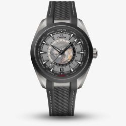 OMEGA Mens Aqua Terra GMT Worldtimer Black Watch 220.92.43.22.99.001