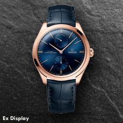 Ex-Display OMEGA Mens De Ville Tresor Rose Gold Leather Strap Watch 435.53.40.22.03.001