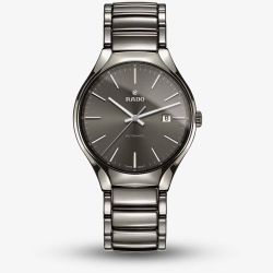 Rado Mens True Automatic Grey Ceramic Bracelet Watch R27057102 