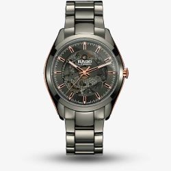 Rado Mens HyperChrome Automatic Open Heart Grey Ceramic Bracelet Watch R32021102
