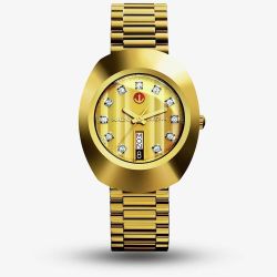 Rado Mens Diastar The Original Automatic Gold Dial Watch R12413493